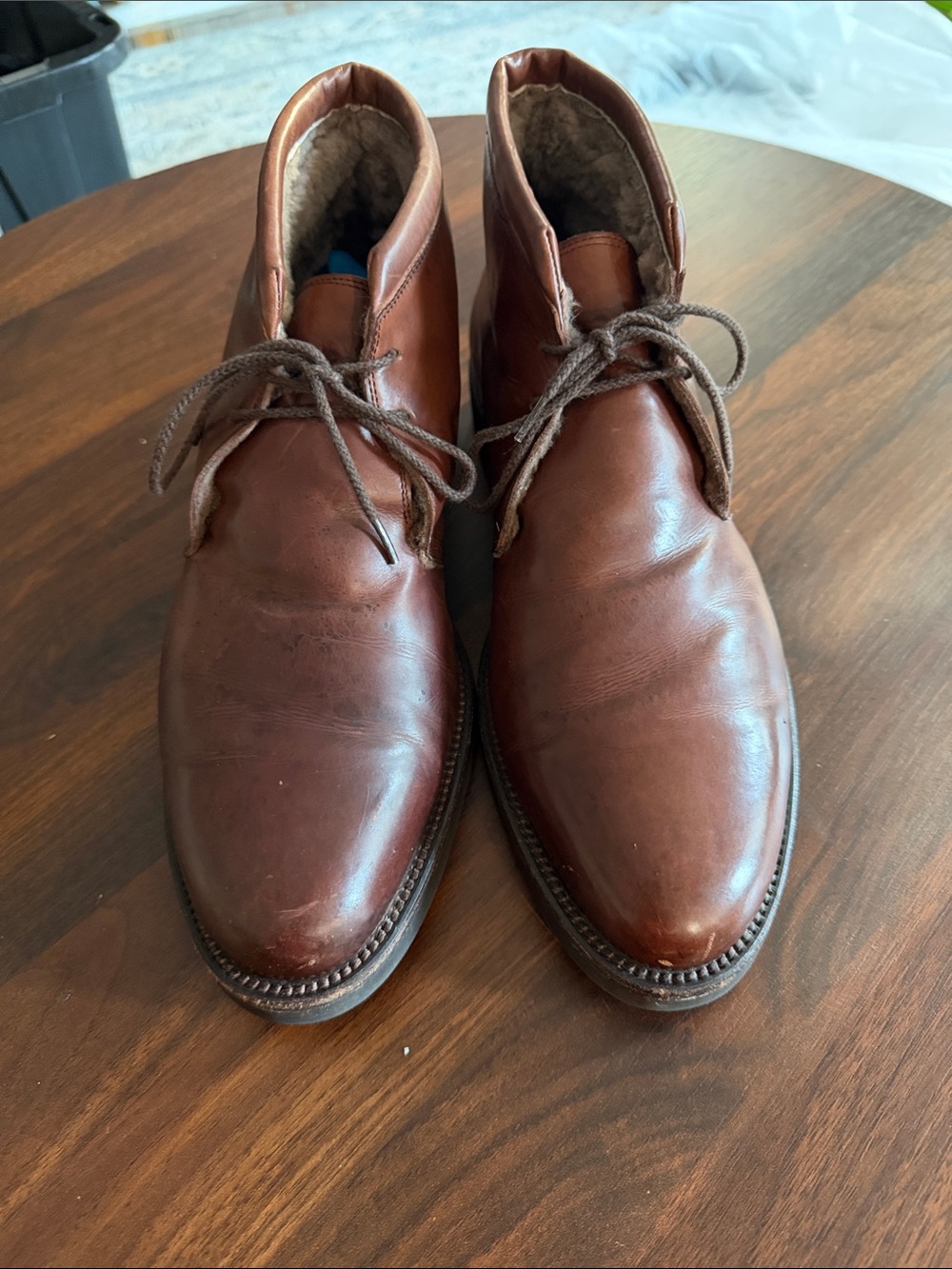 Lorenzo Banfi Milano Men’s Brown Leather Chukka Boots Vibram Sole